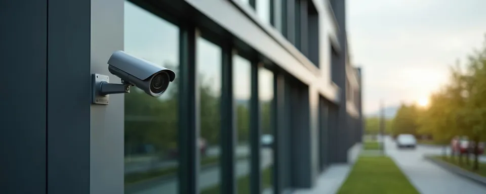 Professionally installed PoE security camera