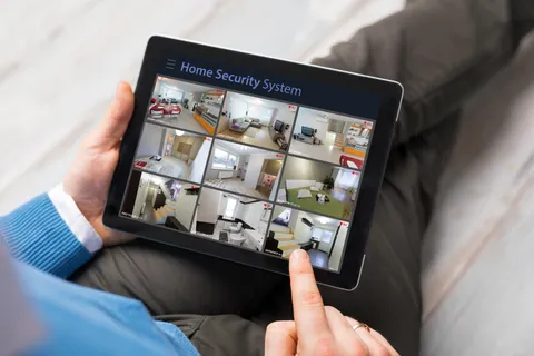 Remote camera viewing on a tablet