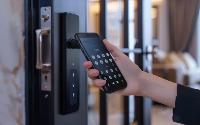 Unlocking a smart door lock with a mobile phone