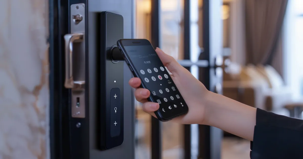 Unlocking a smart door lock with a mobile phone