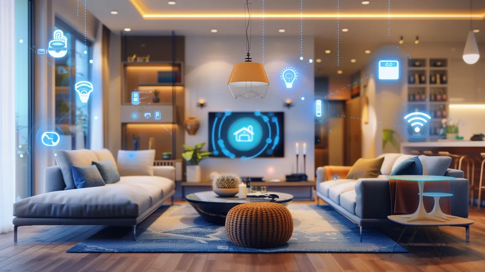 Connected smart home with lighting, climate, and device automation